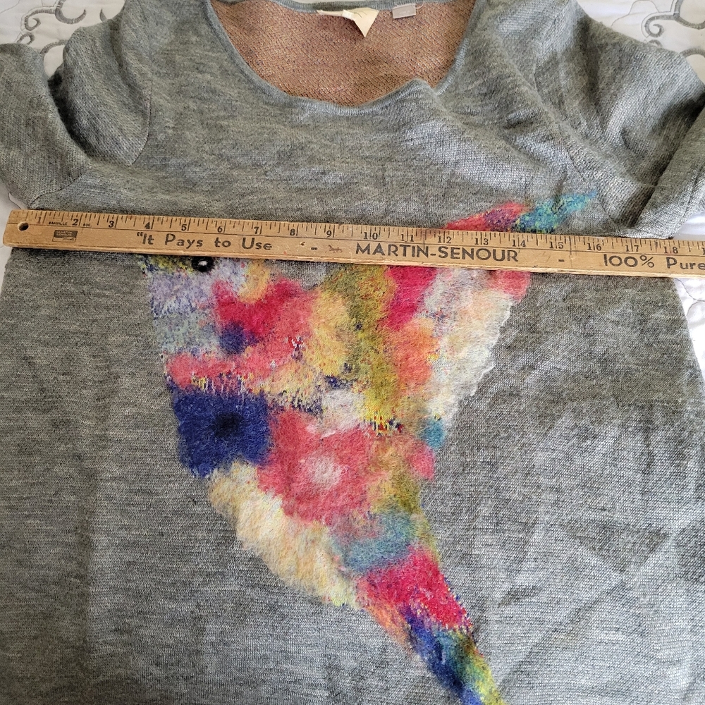 Anthropologie Starla Halfmann Hummingbird Sweater.Size Medium - Picture 8 of 9